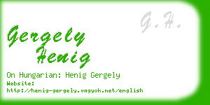 gergely henig business card